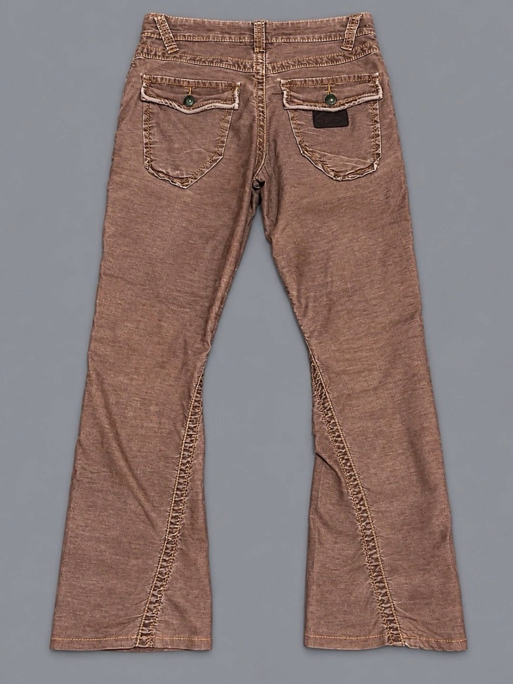 Stitch's Brown Bootcut Men's Jeans - Picture 3 of 6